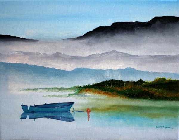 Click here to view A Lonely Blue Boat by ROBERT CROOKER ART 
