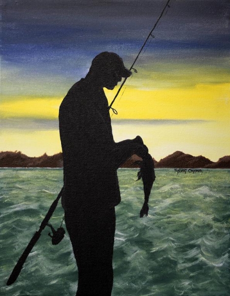 Click here to view Catch at Sunset by ROBERT CROOKER ART 