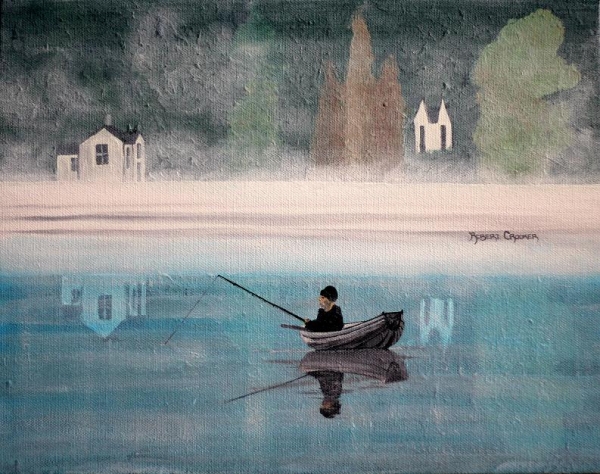 Click here to view Fishing Alone by ROBERT CROOKER ART 