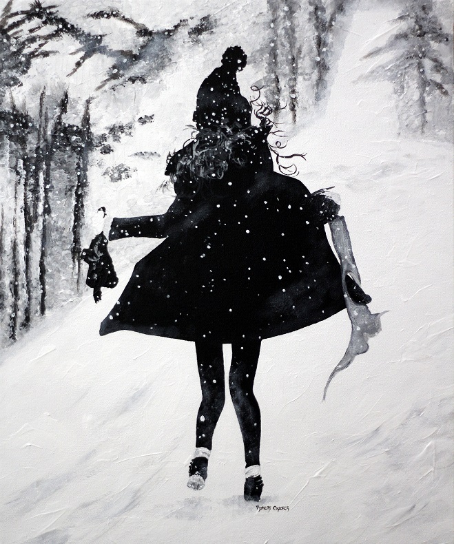Click here to view Lady in the Snow by ROBERT CROOKER ART 
