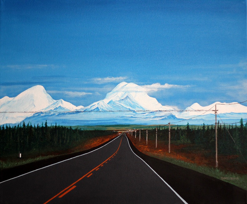 Click here to view Hwy 1 Eastbound, (and the Wrangell Mts.) by ROBERT CROOKER ART 