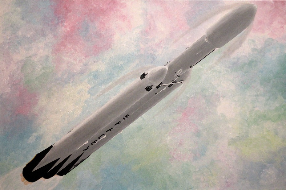 Click here to view Falcon Heavy by ROBERT CROOKER ART 