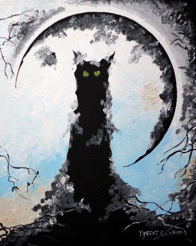 Click here to view Sinjin Moon Cat by ROBERT CROOKER ART 