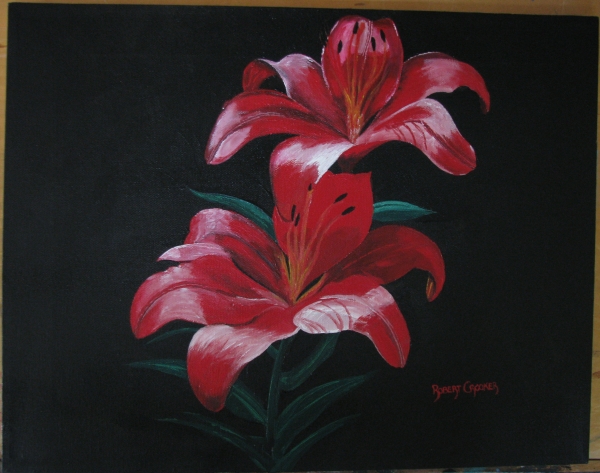Click here to view Red Lillies by ROBERT CROOKER ART 