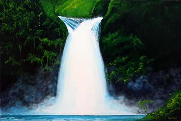 Click here to view Punchbowl Falls (Eagle Creek, Oregon)   by ROBERT CROOKER ART 